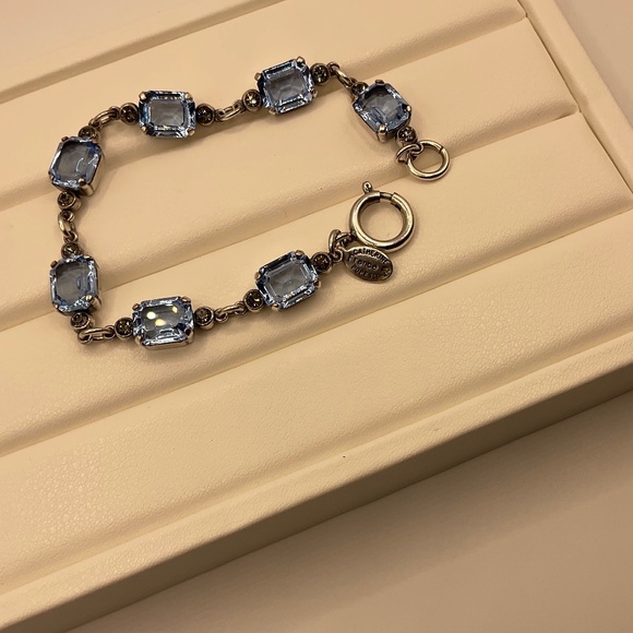 Vintage Catherine Popesco Blue and Silver Bracelet - Picture 6 of 12